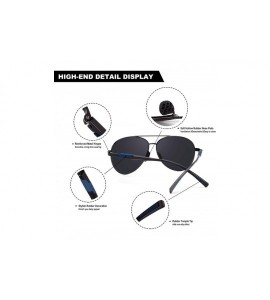 Oversized Classic Military Style Pilot Polarized Sunglasses Spring Hinges Al-Mg for mens womens MOS1 - CW18NEXYESQ $30.51