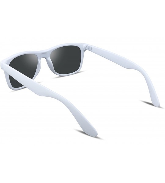 Wayfarer Great Classic Polarized Sunglasses Men Women HD Lens B1858 - White-blue Mirrored Lens - CJ12LUHOCRP $24.03