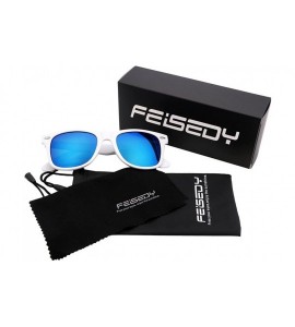 Wayfarer Great Classic Polarized Sunglasses Men Women HD Lens B1858 - White-blue Mirrored Lens - CJ12LUHOCRP $24.03