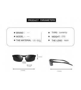 Square Men's Polarized Sports Riding Glasses Smart Photochromic Glasses - Light Black Grey C2 - CG1905EMM5Y $31.71