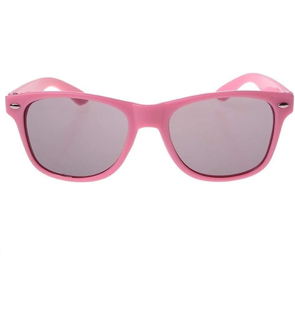 Square Fashion Unisex Square Vintage Sunglasses Men Women Rivets Metal Design Black - Pink - CA18YKUSEI8 $16.76