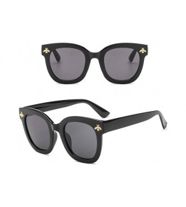 Oversized Square Oversized Glasses Frame Eyewear Women-Fashion Flat Top Super Future Retro Vintage Shades - A - CS196U6OC7M $...