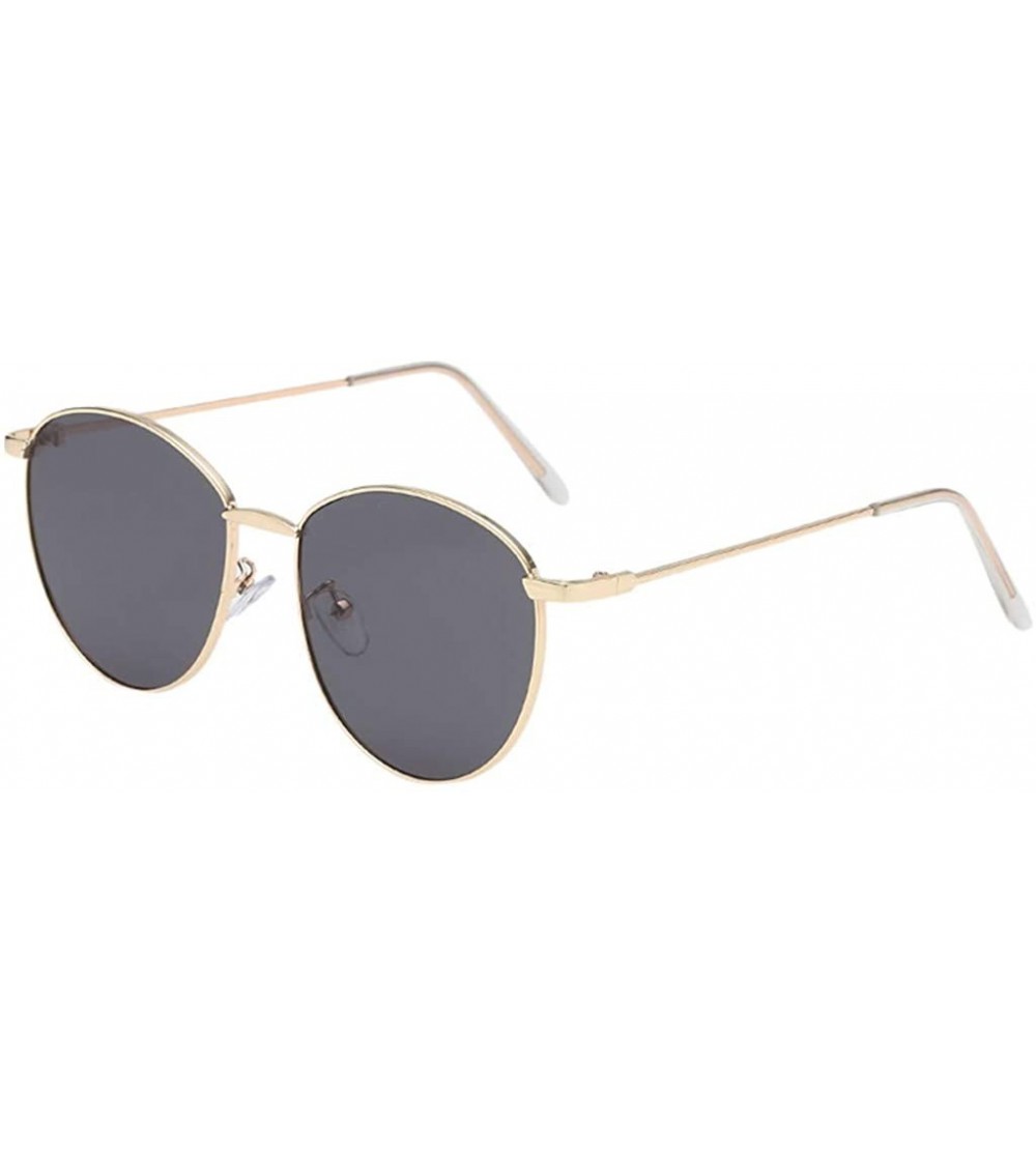 Round Polarized Sunglasses Vintage Protection - B - C919752QCU7 $15.18