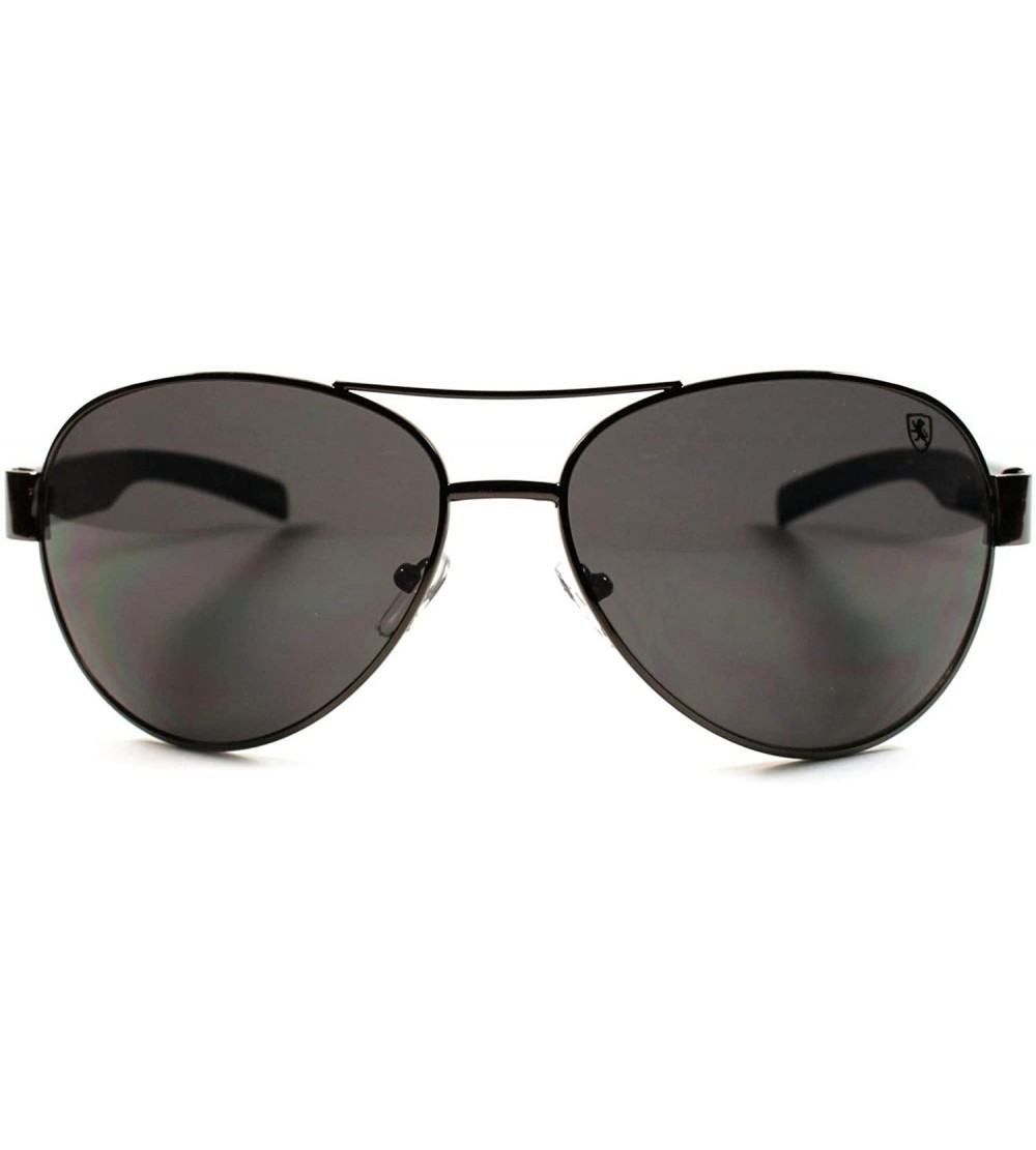 Aviator Air Force Military Style Old Fashioned Retro 80s Mens Womens Sunglasses - Gunmetal - CL18X6YNKR9 $19.11
