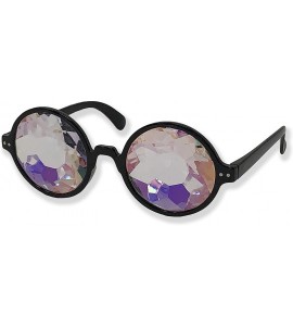 Round Round Holographic Kaleidoscope Party Glasses - Clear - C818SIY92LI $19.56