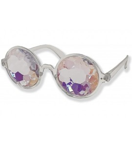 Round Round Holographic Kaleidoscope Party Glasses - Clear - C818SIY92LI $19.56