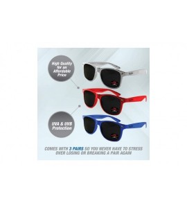 Semi-rimless Sunglasses for Men- Women & Kids by Ray Solée- 3 Pack of Tinted Lenses with UVA & UVB Protection - CD18ELZECKE $...