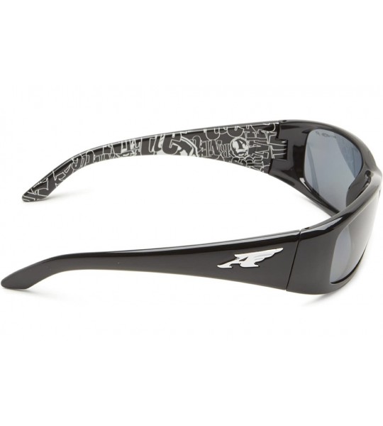 Aviator Men's An4178 Quick Draw Wrap Sunglasses - Black/Polarized Grey - CY11B39UPR7 $83.34