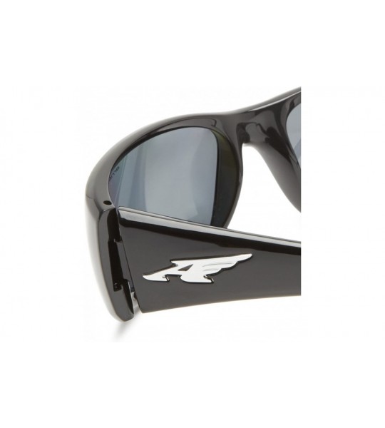 Aviator Men's An4178 Quick Draw Wrap Sunglasses - Black/Polarized Grey - CY11B39UPR7 $83.34