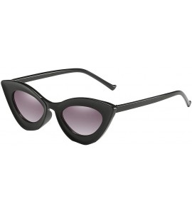 Oversized Unisex Man Women Cat Eye Sunglasses Glasses Shades Vintage Retro Style (Gray) - Gray - CW18USOKY8D $17.21