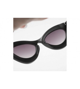 Oversized Unisex Man Women Cat Eye Sunglasses Glasses Shades Vintage Retro Style (Gray) - Gray - CW18USOKY8D $17.21