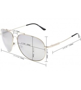 Square Large Bifocal Sunglasses Polit Style Sunshine Readers with Bendable Memory Bridge and Arm - CJ180340QTQ $46.41