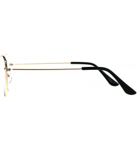 Butterfly Womens Fashion Clear Lens Glasses Cateye Butterfly Metal Frame UV 400 - Gold - CB18EZ6UR26 $20.62