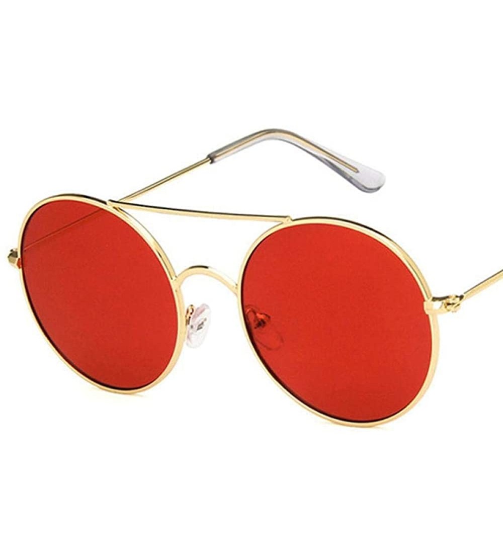 Round Round Sunglasses Women Men Retro Aolly Women Sun Glasses Men Ladies Eyewear 4 - 6 - C218XGDSMOI $16.32