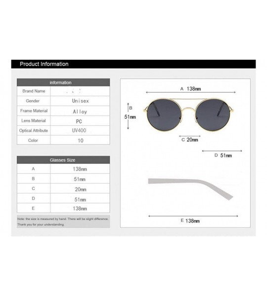 Round Round Sunglasses Women Men Retro Aolly Women Sun Glasses Men Ladies Eyewear 4 - 6 - C218XGDSMOI $16.32