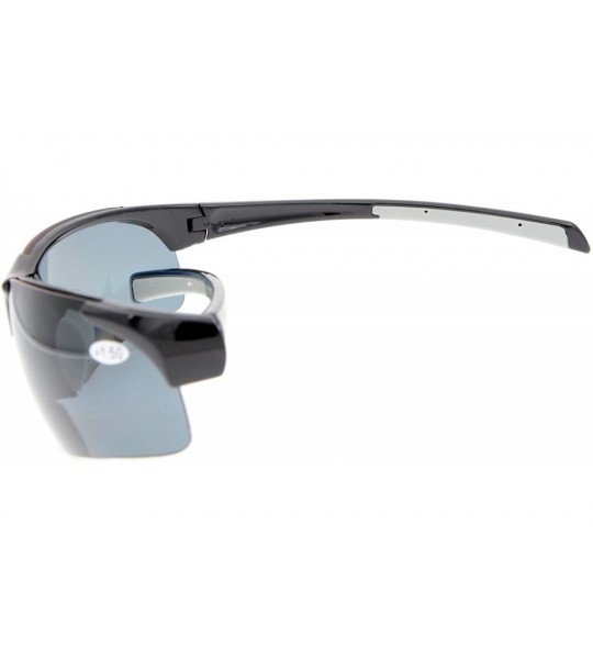 Sport Unisex Sports Polarized Bifocal Sunglasses Lightweight TR90 Frame UV Protection - Shiny Black - CN18CAY4SHQ $65.65