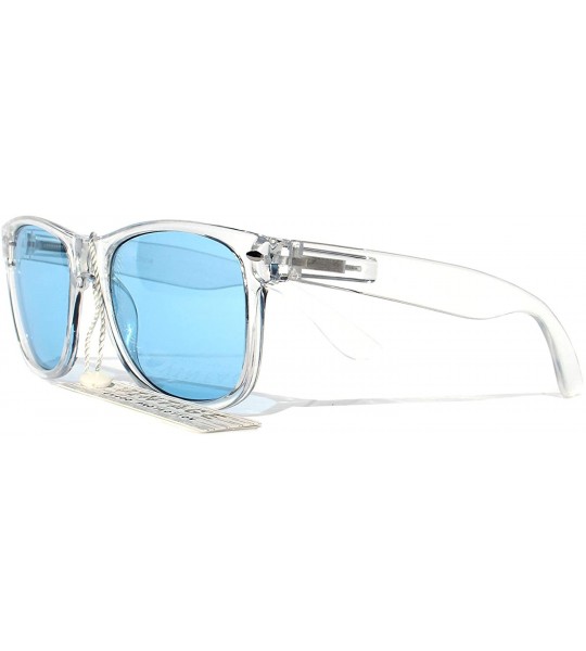 Wayfarer SIMPLE Classic Vintage Clear Frame Style Sunglasses for Men and Women - Blue - CV18ZGX7YIN $20.23