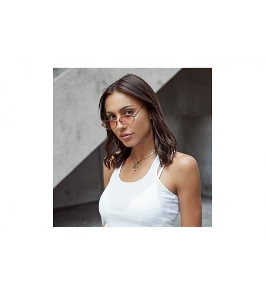 Round Loveless - Non-Polarized Round Women's & Men's Sunglasses - Rose Gold - CG18R3CUQK3 $82.91