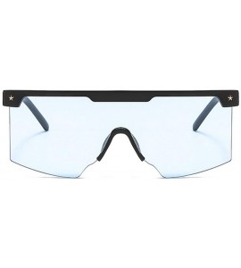 Oversized Fashion Oversized Sunglasses Glasses Sunglass - Clear&blue - CI18XNH0826 $24.53