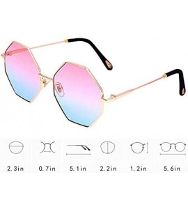 Sport Color Lens Sunglasses Stylish Sunnies Eyewear Metal Sunglasses - C - Pink & Blue - C118OTQAASZ $26.75