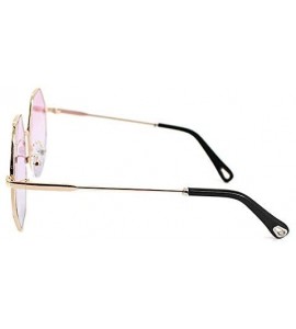 Sport Color Lens Sunglasses Stylish Sunnies Eyewear Metal Sunglasses - C - Pink & Blue - C118OTQAASZ $26.75