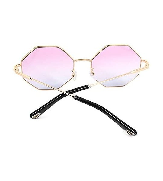 Sport Color Lens Sunglasses Stylish Sunnies Eyewear Metal Sunglasses - C - Pink & Blue - C118OTQAASZ $26.75