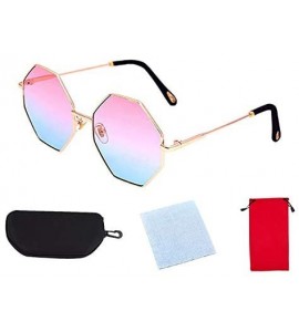 Sport Color Lens Sunglasses Stylish Sunnies Eyewear Metal Sunglasses - C - Pink & Blue - C118OTQAASZ $26.75