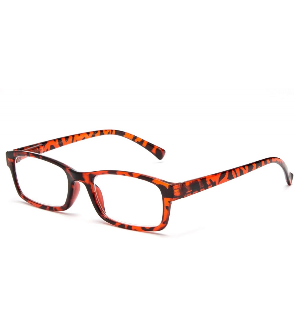 Oversized Newbee Fashion Squared Reading Glasses - Tortoise - CG11PTMY3WH $19.22