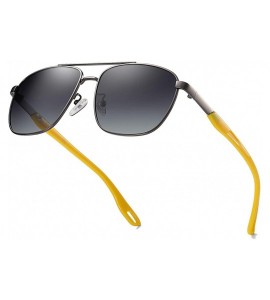 Square Polarized Aviator Sunglasses Mirrored For Men-100% UV protection lens VL9514 WHISTLE - CF199L6G94O $19.18