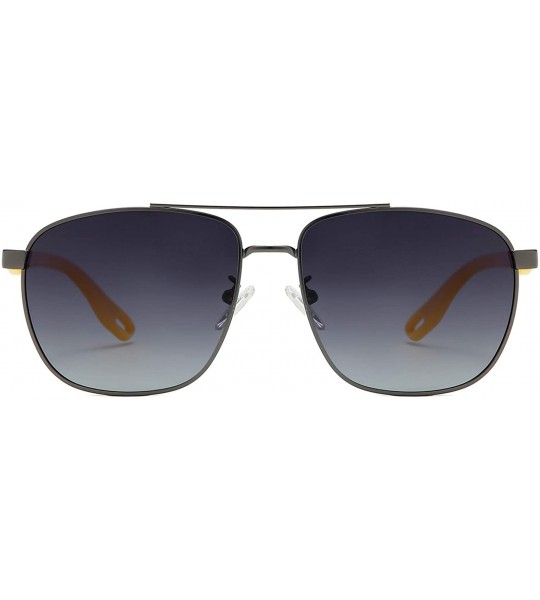 Square Polarized Aviator Sunglasses Mirrored For Men-100% UV protection lens VL9514 WHISTLE - CF199L6G94O $19.18