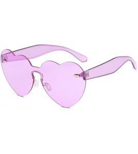 Semi-rimless Rimless Oversized Sunglasses For Women Ladies Clear Sun Glasses Retro Vintage Eyeglass Female Shades - 1 - C018Y...