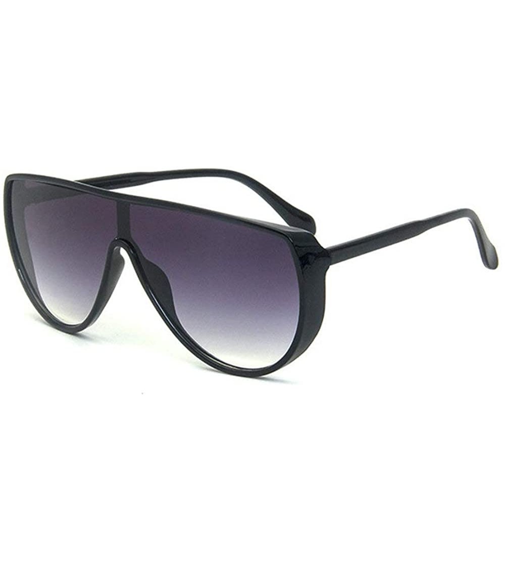 Goggle 2020 New Trend Sunglasses Female One-piece Sunglasses Big Frame Retro Flat Top Sunglasses Mens Goggle - C4192S6UZQ4 $2...
