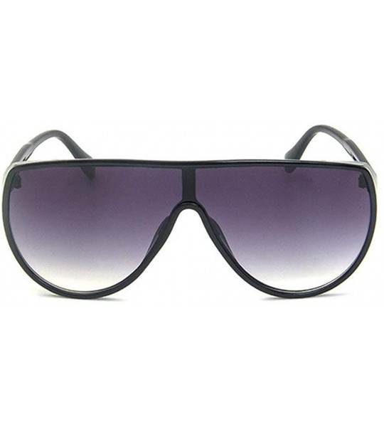 Goggle 2020 New Trend Sunglasses Female One-piece Sunglasses Big Frame Retro Flat Top Sunglasses Mens Goggle - C4192S6UZQ4 $2...