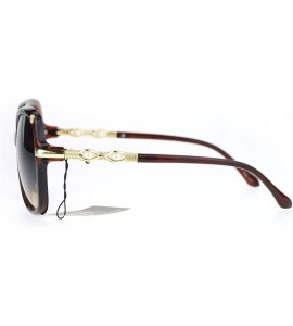 Butterfly Womens Pearl Jewel Arm Luxury Diva Butterfly Designer Sunglasses - All Brown - CV12NYX50GN $22.86