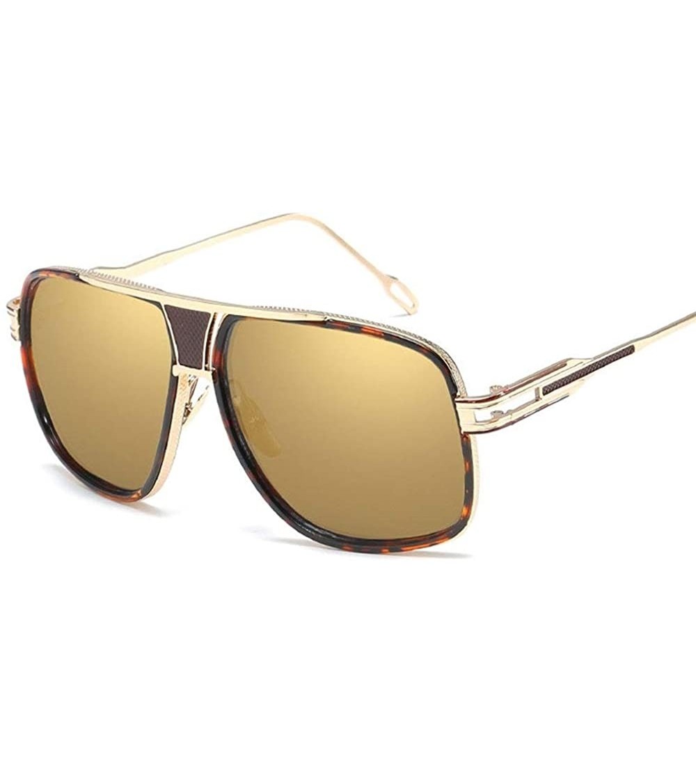 Round Fashion Ladies Sunglasses - Vintage Metal Men and Women Large Frame Sunshade Mirror - 4 - CB18SYZWQS2 $48.60