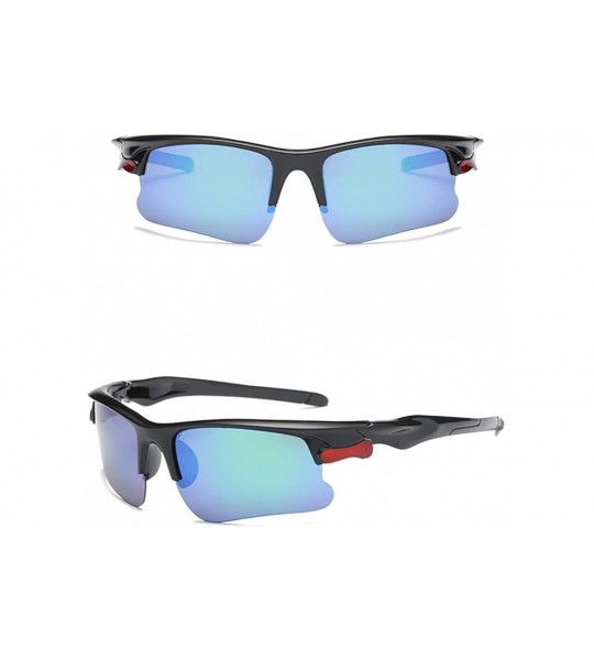 Goggle Outdoor Sports Polarized Colorful Sunglasses For Unisex Adults Travel Vacation - Blue - CY196LXK4OC $19.00