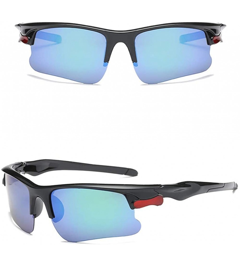 Goggle Outdoor Sports Polarized Colorful Sunglasses For Unisex Adults Travel Vacation - Blue - CY196LXK4OC $19.00