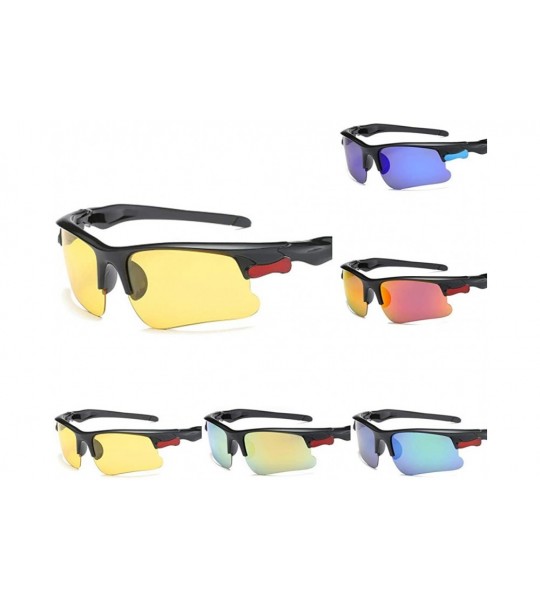 Goggle Outdoor Sports Polarized Colorful Sunglasses For Unisex Adults Travel Vacation - Blue - CY196LXK4OC $19.00