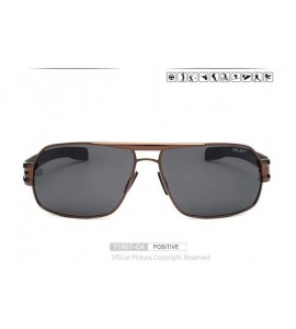 Aviator Polarized Men's Sunglasses Brand Designer UV400 Protect Sun Y1607 C1 BOX - Y1607 C4 Box - CP18XE0W05X $28.96