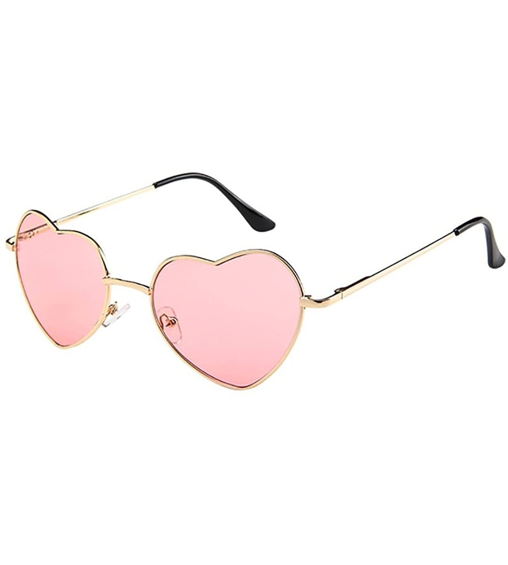 Sport Glasses- Mens Womens Metal Frame Ladies Heart Shape Sunglasses Lolita Love - 7191f - C718RT8Y0ZY $17.73