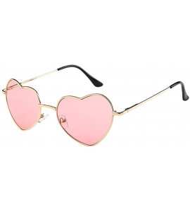 Sport Glasses- Mens Womens Metal Frame Ladies Heart Shape Sunglasses Lolita Love - 7191f - C718RT8Y0ZY $17.73