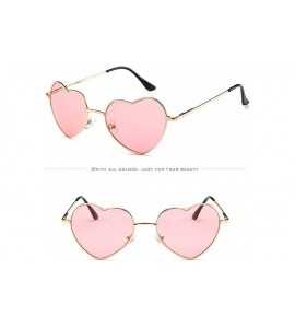 Sport Glasses- Mens Womens Metal Frame Ladies Heart Shape Sunglasses Lolita Love - 7191f - C718RT8Y0ZY $17.73