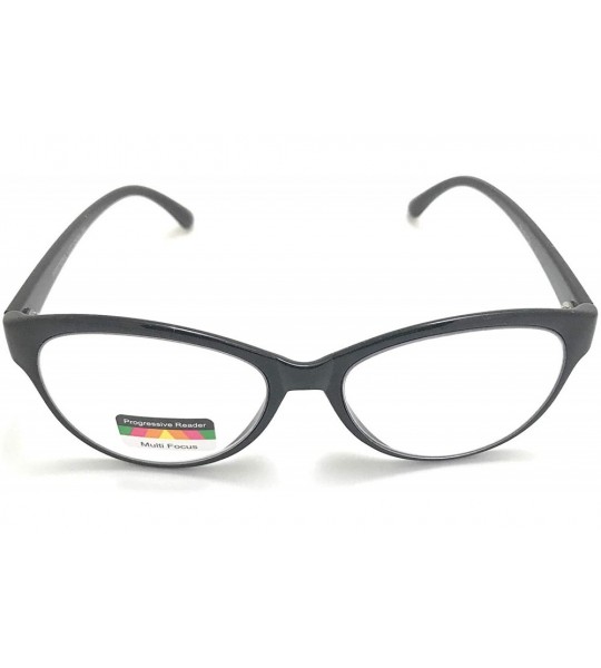 Cat Eye Cat Eye Multi 3 Focus Progressive Reading Glasses - Black - CB18Z72ITWD $19.53