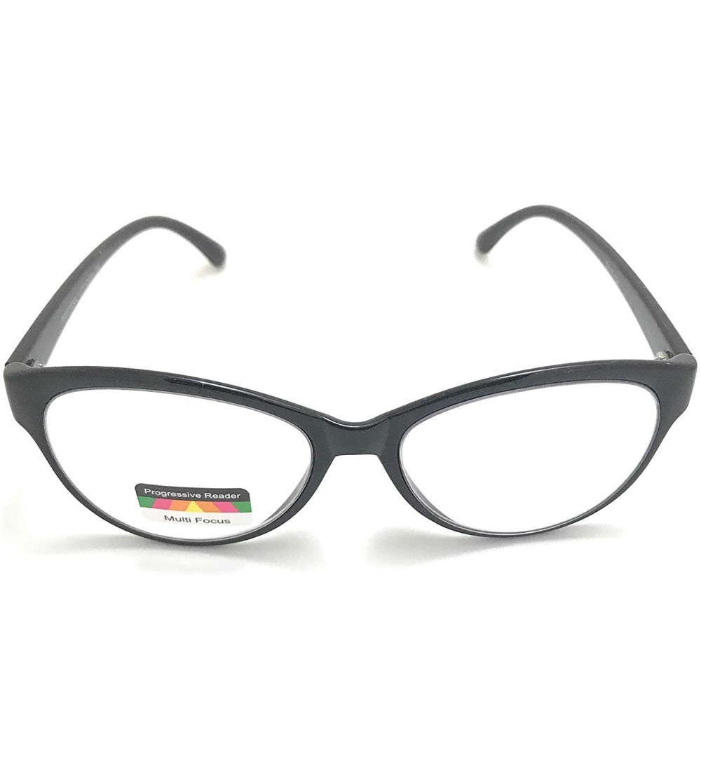 Cat Eye Cat Eye Multi 3 Focus Progressive Reading Glasses - Black - CB18Z72ITWD $19.53