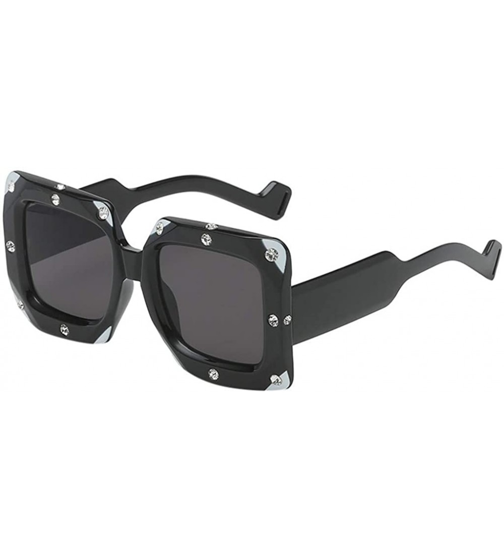 Semi-rimless Fashion Irregular-shaped Sunglasses for Man Women-Vintage Retro Style Glasses Trendy Eye Glasses - F - CC196IYKQ...