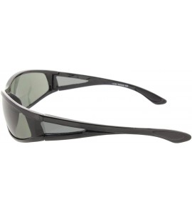 Round Wrap Polarized Sunglasses Invisible Line Bifocal Sunglass Readers - Black - C218C56X0MD $58.49