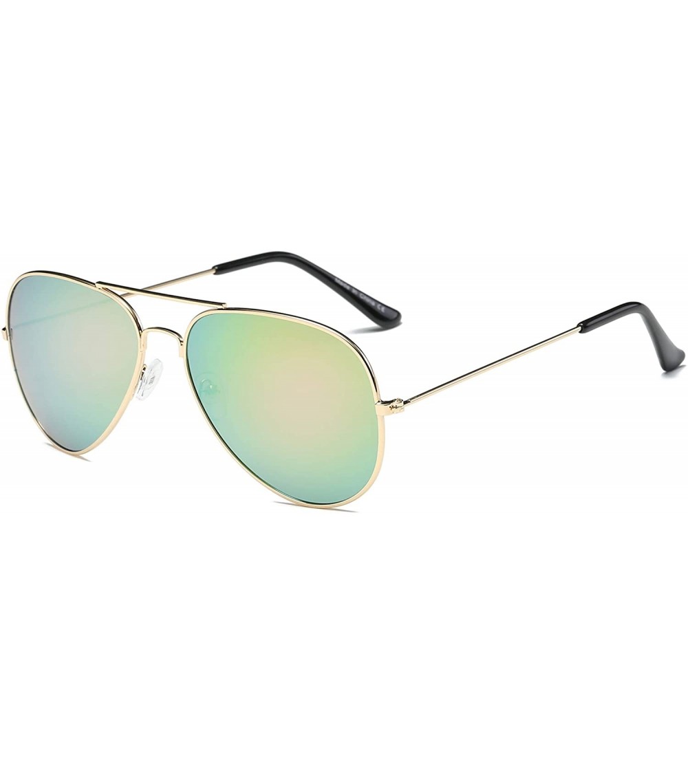 Aviator PC Lens Sunglasses UV Protection Sunglasses Metal Frame Aviator Glasses 3025 - Ca02-b11 - CY18HC65LEY $33.03