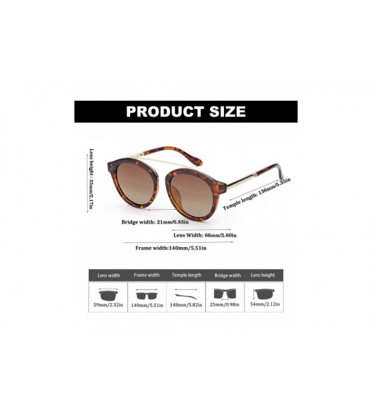 Round Sunglasses for Women Small Face-Vintage Round Stylish Polarized Eyewear Glasses 100% UV Protection - C8197LUH8OO $37.52