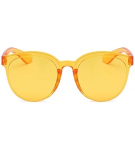 Square Flat Lenses Sunglasses One Piece Transparent Candy Color Frameless Glasses Tinted Eyewear Glasses - C5199I2TN5I $19.56