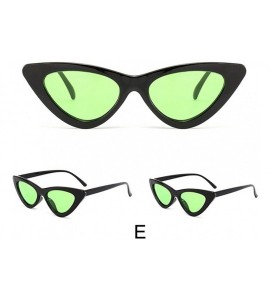 Rectangular Women Fashion Cat Eye Shades Sunglasses Integrated UV Candy Colored Glasses Green - CQ190OGT3NM $18.14